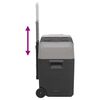 vidaXL Cool Box with Wheel and Handle Black&Grey 50 L Polypropylene