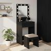 vidaXL Dressing Table Black Oak 50 x 41 x 135 cm Engineered Wood