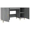 vidaXL Desk Grey Sonoma 140x50x75 cm Engineered Wood