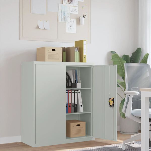 vidaXL File Cabinet Light Grey 90x40x105 cm Steel