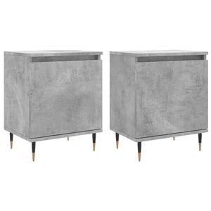 vidaXL Bedside Cabinets 2 pcs Concrete Grey 40x30x50 cm Engineered Wood