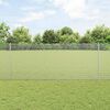 vidaXL Fence with Post Silver 1 x 50 m Steel