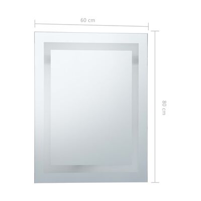vidaXL Bathroom LED Mirror with Touch Sensor 60x80 cm