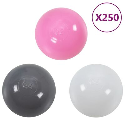 vidaXL Children Play Tent with 250 Balls Pink 70x112x70 cm