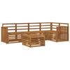 vidaXL Outdoor Sofa Set 6 pcs Natural Polyester