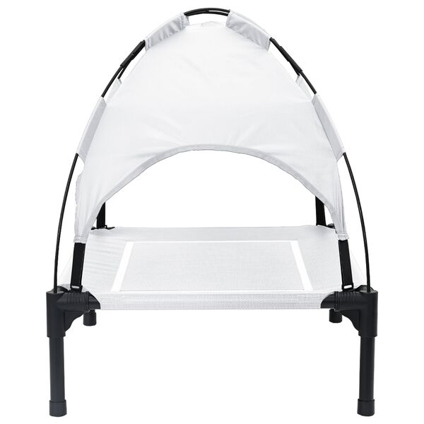 vidaXL Dog Bed Silver grey M Steel