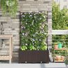 vidaXL Garden Planter 2 pcs Brown 80 x 40 x 143 cm Plastic