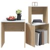 vidaXL Nesting Coffee Tables 3 pcs White and Sonoma Oak Engineered Wood