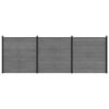 vidaXL Fence Set 526 x 186 cm WPC and Aluminium Grey