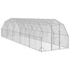 vidaXL Chicken Run 2,5x10x2,25 m Galvanised Steel