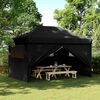 vidaXL Party Tent Folding Black 292 x 440 x 315 cm Oxford Fabric
