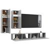 vidaXL 4 Piece TV Cabinet Set Concrete Grey Engineered Wood