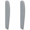 vidaXL Headboard Ear Light Grey 80 x 23 x 6 cm Fabric