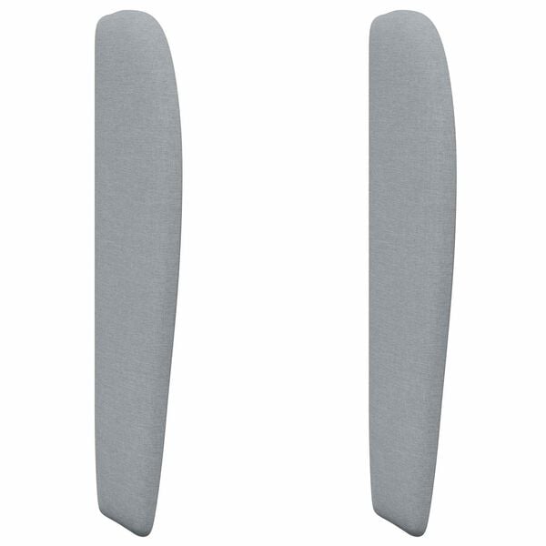 vidaXL Headboard Ear Light Grey 80 x 23 x 6 cm Fabric