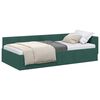 vidaXL Corner Bed Frame Dark Green 90 cm x 190 cm Velvet