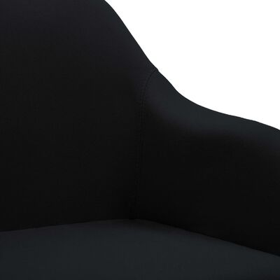 vidaXL Swivel Dining Chairs 4 pcs Black Fabric