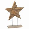 vidaXL Christmas Star Brown 45 x 5 x 60 cm Solid Teak Wood