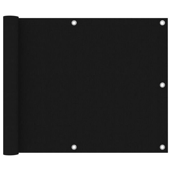 vidaXL Balcony Screen Black 75x400 cm Oxford Fabric
