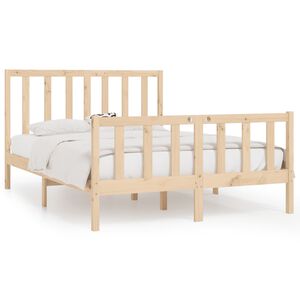 vidaXL Bed Frame without Mattress 120x190 cm Small Double Solid Wood