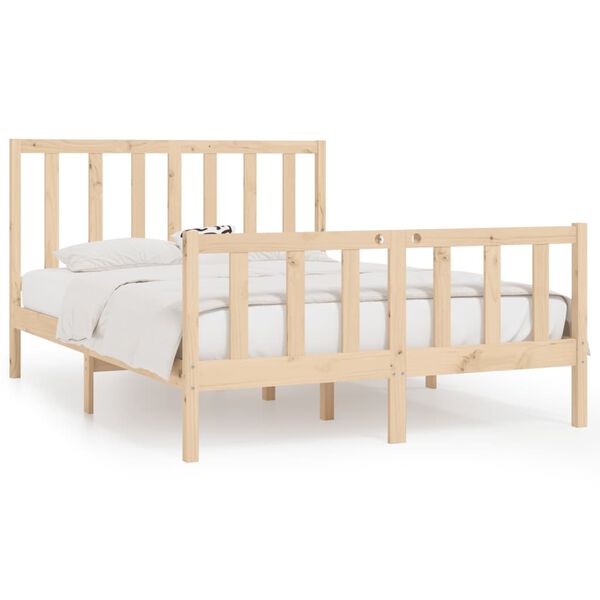 vidaXL Bed Frame without Mattress 120x190 cm Small Double Solid Wood