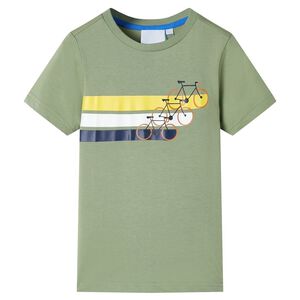 vidaXL Kids' T-shirt with Short Sleeves Light Khaki 116