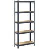 vidaXL 5-Layer Storage Shelf Anthracite Steel&Engineered Wood