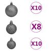 vidaXL Artificial Pre-lit Christmas Tree with Ball Set Blue 240 cm PVC