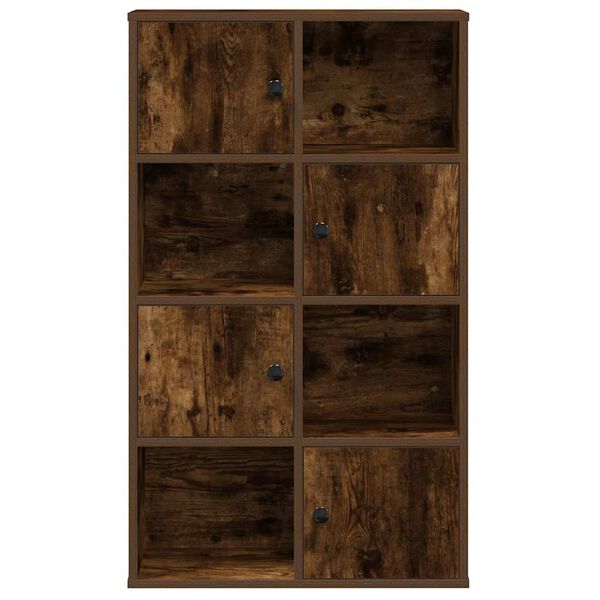 vidaXL Bookcase Smoked Oak 60x24x101.5 cm Engineered Wood