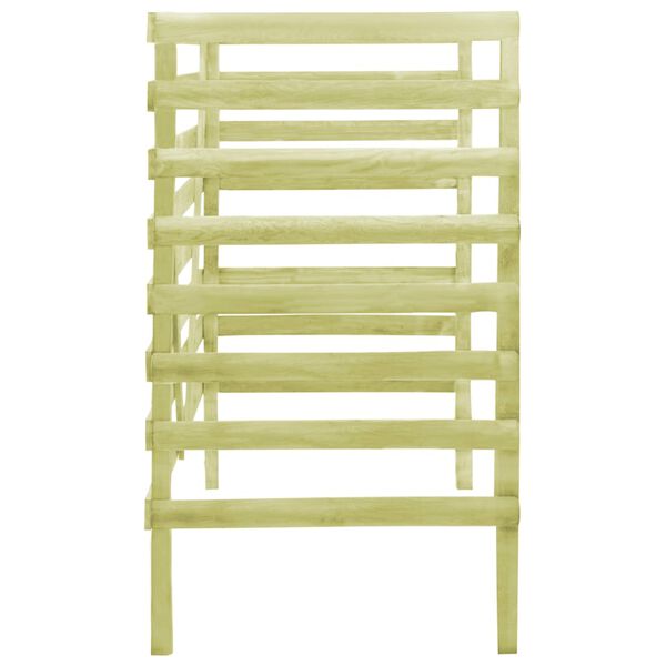 vidaXL Double Bin Shed Green 140x80x150 cm Impregnated Pinewood