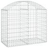 vidaXL Arched Gabion Basket 100x50x80/100 cm Galvanised Iron