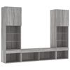 vidaXL 5 Piece TV Wall Units with LED Grey Sonoma Engineered Wood