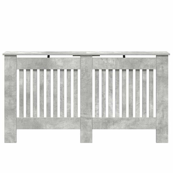 vidaXL Radiator Cover Concrete Grey 152 x 19 x 81.5 cm Engineered Wood