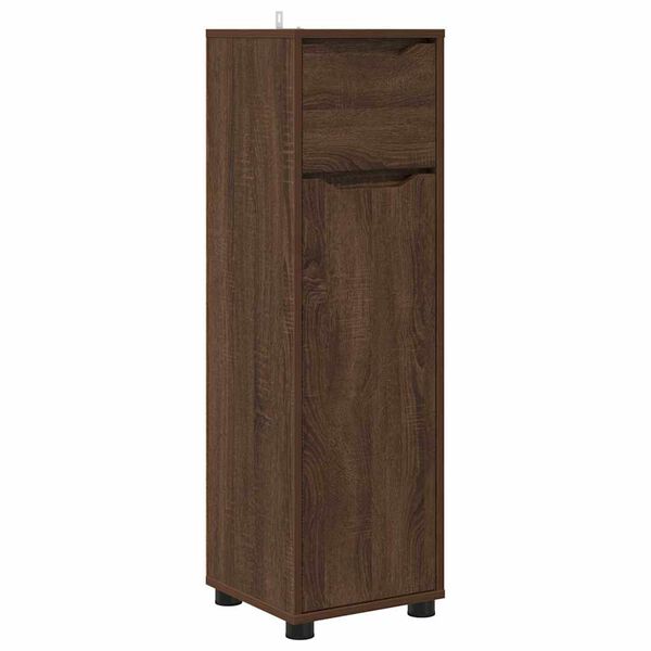 vidaXL Bathroom Cabinet Brown Oak 30.5 x 30 x 101 cm Engineered Wood