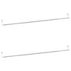 vidaXL Curtain Rails 2 pcs White and Silver 90-135 cm Aluminium