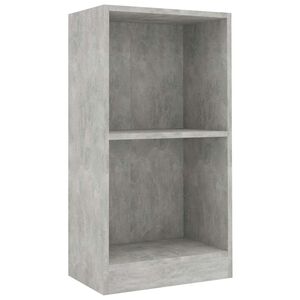 vidaXL Bookcase Concrete Grey 40x24x75 cm Engineered Wood