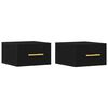 vidaXL Bedside Cabinet 2 pcs 35 x 35 x 20 cm Engineered Wood Black Oak