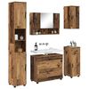 vidaXL Bathroom Furniture Set 5 pcs Old Wood Engineered Wood and Metal