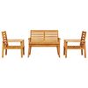 vidaXL 4 Piece Garden Lounge Set Solid Wood Acacia