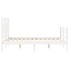 vidaXL Bed Frame without Mattress White 140x190 cm Solid Wood