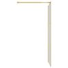 vidaXL Walk-in Shower Wall with Clear ESG Glass Gold 100x195 cm
