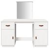 vidaXL Dressing Table Set with a Mirror White Solid Wood Pine