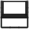 vidaXL 4 Piece Wall Shelf Set with Bars Black Engineered Wood