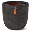 Capi Egg Planter "Nature Rib" 54x52 cm Dark Brown