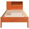 vidaXL Bookcase Bed without Mattress Wax Brown 100x200cm Solid Wood Pine