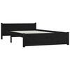vidaXL Bed Frame without Mattress with Drawers Black Double