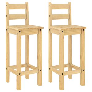 vidaXL Bar Chairs 2 pcs Solid Wood Pine