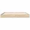 vidaXL Bed Frame without Mattress Sonoma Oak 150x200 cm Engineered Wood