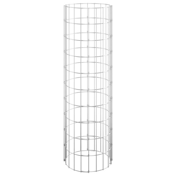 vidaXL Circular Gabion Pole Galvanised Steel Ø30x100 cm