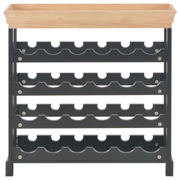 vidaXL Wine Cabinet Black 70x22.5x70.5 cm MDF