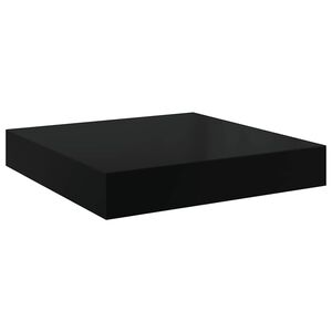 vidaXL Wall Shelf | High gloss black | Honeycomb MDF, metal | Small